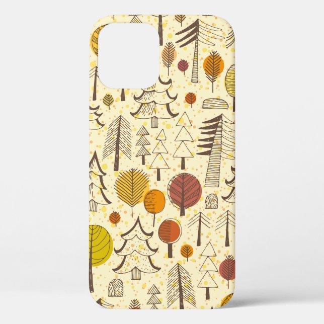 Autumn. Seamless pattern with forest, autumn backg Case-Mate iPhone Case (Back)
