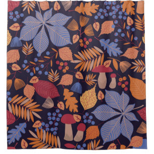 Autumn seamless pattern with leaves, branches and