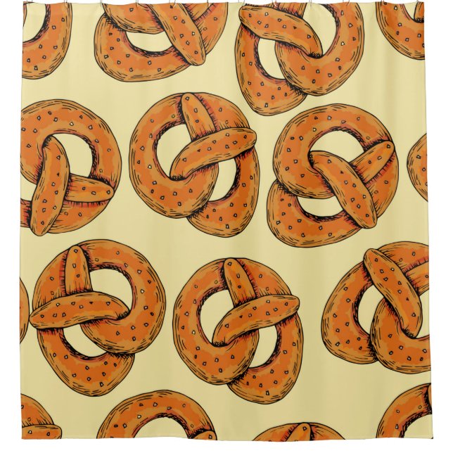 Autumn seamless pattern with pretzels,octoberfest  (Front)