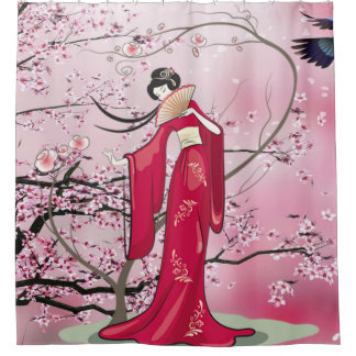 Autumn Season Japanese Lady In Kimono