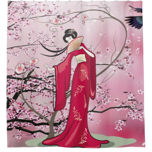 Autumn Season Japanese Lady In Kimono (Front)