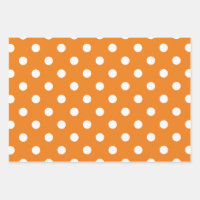 Autumn Season White Polka Dot Pattern
