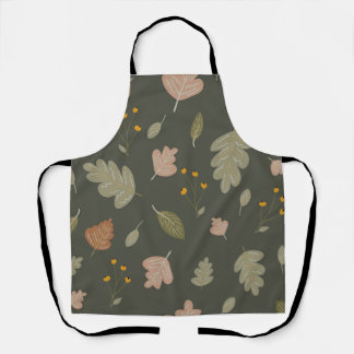 Autumn Season with Leaves and Plants  Apron