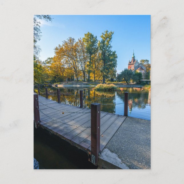 Autumn Serenity Vajdahunyad Castle in Budapest Postcard (Front)