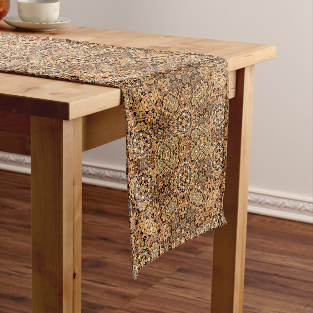 Autumn Shades Fractal Long Table Runner (In Situ)