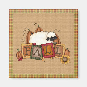 Autumn Sheep Fall Magnet
