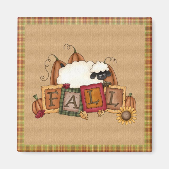 Autumn Sheep Fall Magnet (Front)