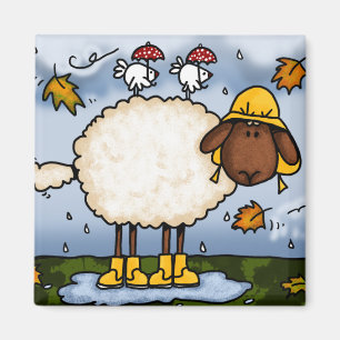 autumn sheep magnet