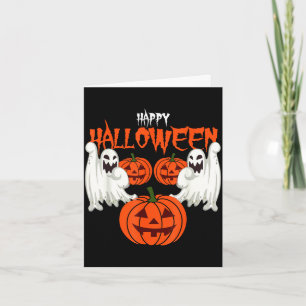 Autumn shirt with pumpkin face ghosts of autumn  card
