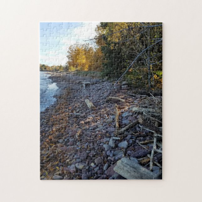 Autumn Shoreline on Lake Superior Jigsaw Puzzle (Vertical)