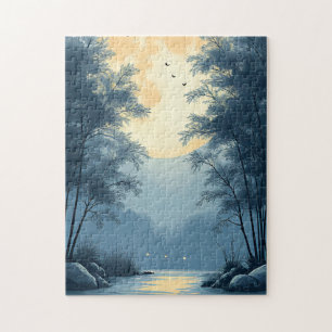 Autumn Silence in the Zen Garden Jigsaw Puzzle