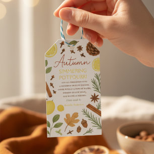 Autumn simmering potpourri gift tags