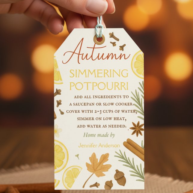Autumn simmering potpourri gift tags (Creator Uploaded)