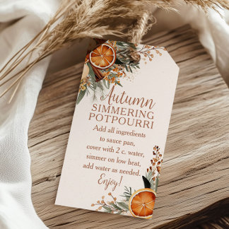 Autumn Simmering Potpourri Gift Tags
