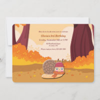 Autumn Snail Birthday Party