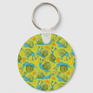 Autumn snails keychain