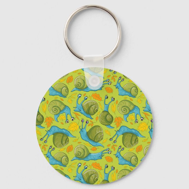 Autumn snails keychain (Front)