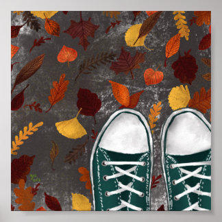 Autumn Sneakers Poster