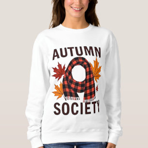 Autumn Society – Personalized Plaid Letter Fill Sweatshirt