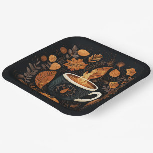 Autumn Spice Latte Party Plates