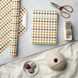 Autumn Spice Polka Dots Wrapping Paper