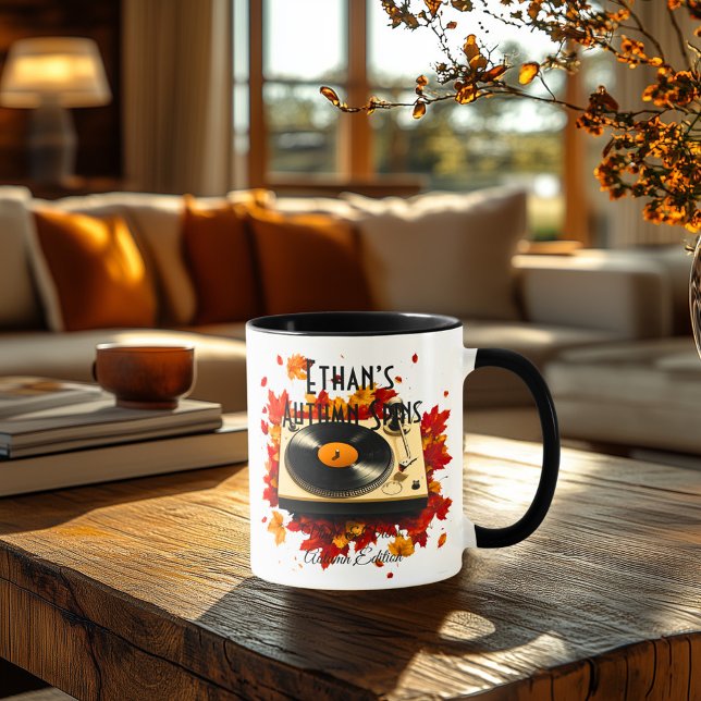 Autumn Spins Mug – Cozy Vinyl & Fall Vibes Edition (Creator Uploaded)