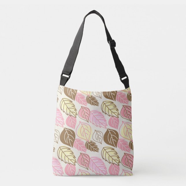 Autumn Splendour: Leaf Seamless Pattern Crossbody Bag (Front)