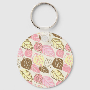 Autumn Splendour: Leaf Seamless Pattern Keychain