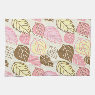 Autumn Splendour: Leaf Seamless Pattern Kitchen Towel