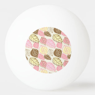 Autumn Splendour: Leaf Seamless Pattern Ping Pong Ball