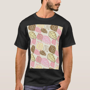 Autumn Splendour: Leaf Seamless Pattern T-Shirt