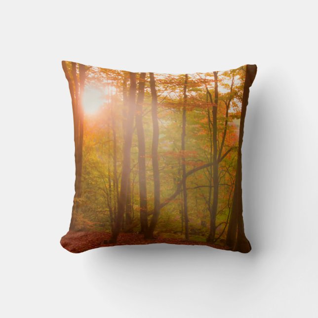 Autumn Splendour Throw Pillow (Front)