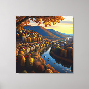 Autumn Splendour View Landscape 3 Canvas Print
