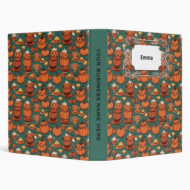 Autumn Spooky Pumpkin Pizzazz Party Binder (Background)