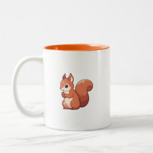 Autumn Squirrel Aesthetic Two-Tone Coffee Mug