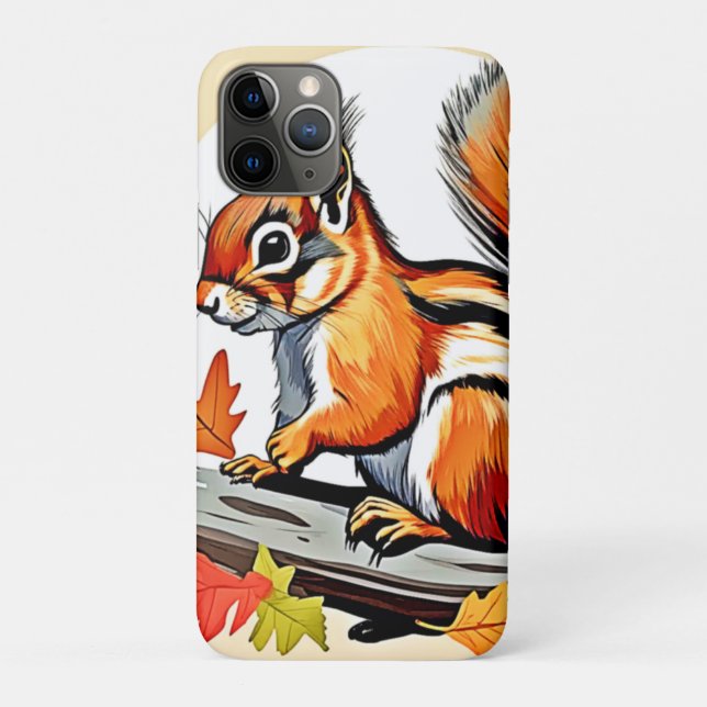 Autumn Squirrel Charm Design Case-Mate iPhone Case (Back)