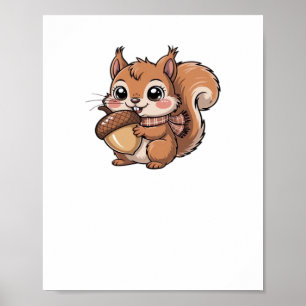 autumn squirrel Classic T-Shirt Poster