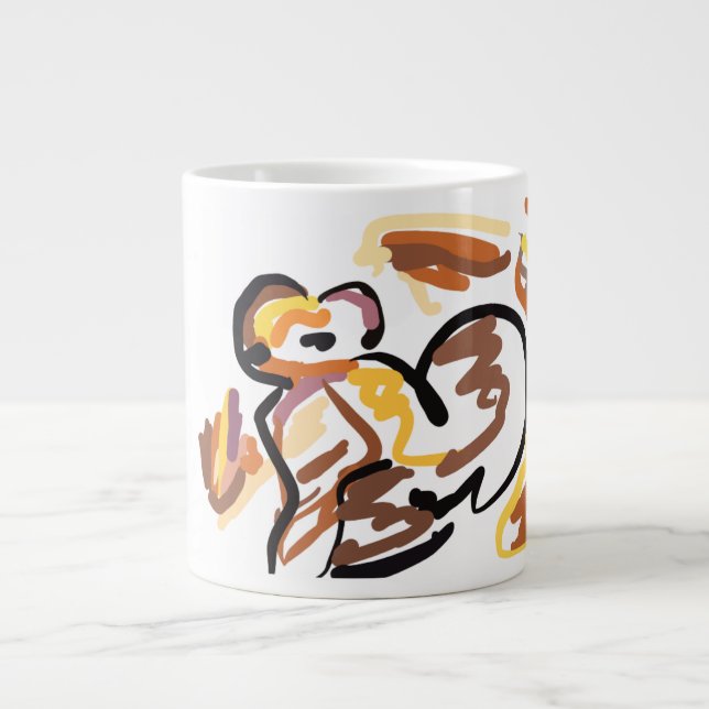 autumn squirrel kind large coffee mug (Front)