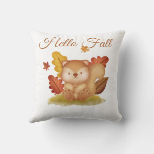 Autumn Squirrel Pillow