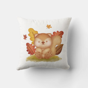 Autumn Squirrel Pillow