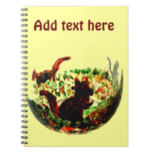 Autumn Squirrels Animal Art Notebook