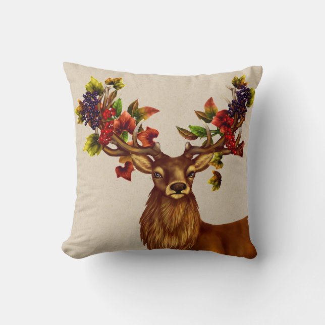 Autumn Stag Pillow (Front)