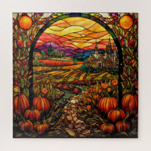 Autumn Stained Glass Puzzle