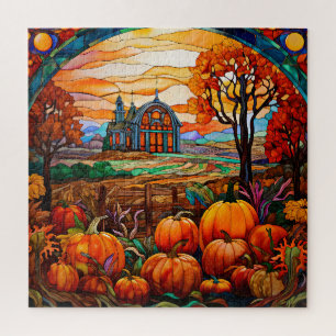 Autumn Stained Glass Puzzle
