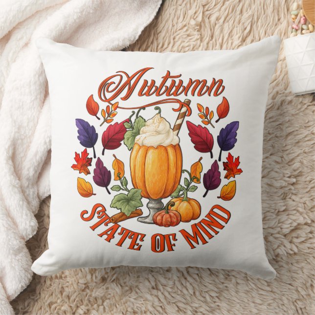 Autumn State Of Mind Throw Pillow (Blanket)