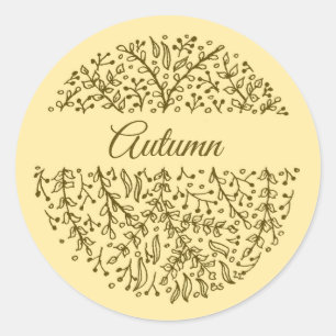 Autumn Sticker, Fall Classic Round Sticker