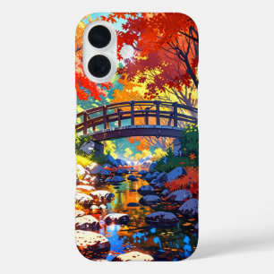 Autumn Stream Bridge iPhone 16 Case