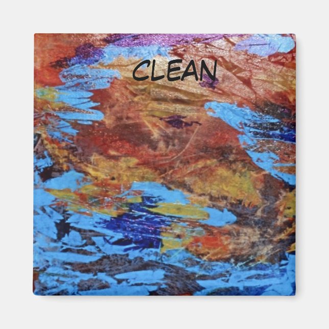 "Autumn Streams" Abstract Dishwasher Magnet (Front)
