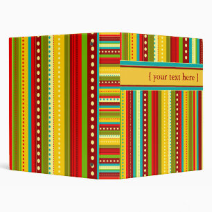 Autumn Stripes Custom Binder