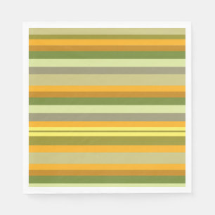 Autumn Stripes Paper Napkin